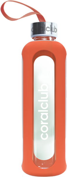 Skleněná láhev ClearWater, oranžová 